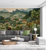 Terraced Hillside Village Vinyl Botanical Self Adhesive Wallpaper (3 ft X 3 ft)