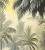 Savanna Palm Lakeside Vinyl Botanical Self Adhesive Wallpaper (3 ft X 3 ft)