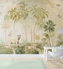 Giraffe Palm Savanna Vinyl Decorative Self Adhesive Wallpaper (3 ft X 3 ft)