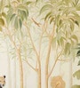 Giraffe Palm Savanna Vinyl Decorative Self Adhesive Wallpaper (3 ft X 3 ft)