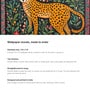 Cheetah Floral Folk Vinyl Decorative Self Adhesive Wallpaper (3 ft X 3 ft)
