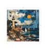 Coastal Lighthouse Collage Vinyl Decorative Self Adhesive Wallpaper (3 ft X 3 ft)