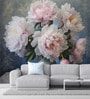 Charcoal Peony Bouquet Vinyl Decorative Self Adhesive Wallpaper (3 ft X 3 ft)