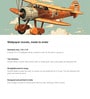 Amber Aeroplane Journey Vinyl Decorative Self Adhesive Wallpaper (3 ft X 3 ft)