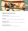 Retro Red Biplane Vinyl Decorative Self Adhesive Wallpaper (3 ft X 3 ft)