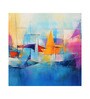 Regatta Sailboat Abstract Vinyl Decorative Self Adhesive Wallpaper (3 ft X 3 ft)