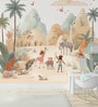 Desert Caravan Journey Vinyl Decorative Self Adhesive Wallpaper (3 ft X 3 ft)