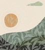Emerald Sun Mountains Vinyl Decorative Self Adhesive Wallpaper (3 ft X 3 ft)