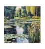 Weeping Willow Pond Vinyl Decorative Self Adhesive Wallpaper (3 ft X 3 ft)