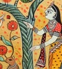 Rajasthani Couple Motif Vinyl Decorative Self Adhesive Wallpaper (3 ft X 3 ft)