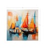 Sunset Sailboat Voyage Vinyl Decorative Self Adhesive Wallpaper (3 ft X 3 ft)