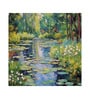 Willow Pond Reflection Vinyl Decorative Self Adhesive Wallpaper (3 ft X 3 ft)