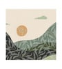 Emerald Sun Mountains Vinyl Decorative Self Adhesive Wallpaper (3 ft X 3 ft)