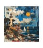 Coastal Lighthouse Collage Vinyl Decorative Self Adhesive Wallpaper (3 ft X 3 ft)