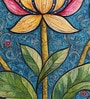 Pink Lotus Bloom Vinyl Decorative Self Adhesive Wallpaper (3 ft X 3 ft)