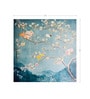 Cherry Blossom Blue Vinyl Decorative Self Adhesive Wallpaper (3 ft X 3 ft)