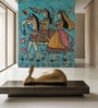 Royal Folk Horse Rider Vinyl Decorative Self Adhesive Wallpaper (3 ft X 3 ft)
