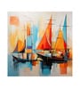 Sunset Sailboat Voyage Vinyl Decorative Self Adhesive Wallpaper (3 ft X 3 ft)