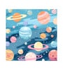 Cosmic Planet Adventure Vinyl Decorative Self Adhesive Wallpaper (3 ft X 3 ft)
