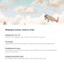 Crimson Biplane Clouds Vinyl Decorative Self Adhesive Wallpaper (3 ft X 3 ft)