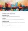 Cubist Harbor Abstract Vinyl Decorative Self Adhesive Wallpaper (3 ft X 3 ft)