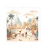 Desert Caravan Journey Vinyl Decorative Self Adhesive Wallpaper (3 ft X 3 ft)