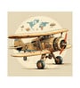 Explorer Map Airplane Vinyl Decorative Self Adhesive Wallpaper (3 ft X 3 ft)