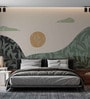 Emerald Sun Mountains Vinyl Decorative Self Adhesive Wallpaper (3 ft X 3 ft)