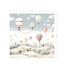 Whimsical Balloon Sky Vinyl Decorative Self Adhesive Wallpaper (3 ft X 3 ft)