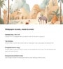 Desert Caravan Journey Vinyl Decorative Self Adhesive Wallpaper (3 ft X 3 ft)