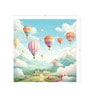 Vibrant Balloon Voyage Vinyl Decorative Self Adhesive Wallpaper (3 ft X 3 ft)