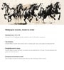 Galloping Horses Sketch Vinyl Decorative Self Adhesive Wallpaper (3 ft X 3 ft)