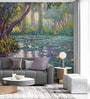 Emerald Lily Pond Vinyl Decorative Self Adhesive Wallpaper (3 ft X 3 ft)
