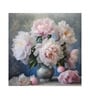 Charcoal Peony Bouquet Vinyl Decorative Self Adhesive Wallpaper (3 ft X 3 ft)