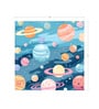 Cosmic Planet Adventure Vinyl Decorative Self Adhesive Wallpaper (3 ft X 3 ft)