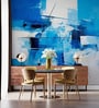 Sapphire Brush Texture Vinyl Decorative Self Adhesive Wallpaper (3 ft X 3 ft)