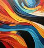 Fire Whirl Abstract Vinyl Decorative Self Adhesive Wallpaper (3 ft X 3 ft)