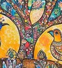 Colorful Songbird Tree Vinyl Decorative Self Adhesive Wallpaper (3 ft X 3 ft)