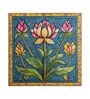 Pink Lotus Bloom Vinyl Decorative Self Adhesive Wallpaper (3 ft X 3 ft)