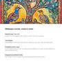 Colorful Songbird Tree Vinyl Decorative Self Adhesive Wallpaper (3 ft X 3 ft)