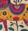 Folk Art Horse Bloom Vinyl Decorative Self Adhesive Wallpaper (3 ft X 3 ft)