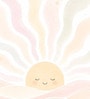 Pastel Sunrise Nursery Vinyl Decorative Self Adhesive Wallpaper (3 ft X 3 ft)