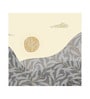 Golden Sun Mountains Vinyl Decorative Self Adhesive Wallpaper (3 ft X 3 ft)