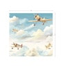 Solo Aeroplane Cloudscape Vinyl Decorative Self Adhesive Wallpaper (3 ft X 3 ft)