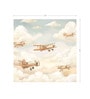 Airplane Formation Sky Vinyl Decorative Self Adhesive Wallpaper (3 ft X 3 ft)
