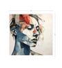 Abstract Portrait Study Vinyl Decorative Self Adhesive Wallpaper (3 ft X 3 ft)