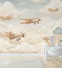 Airplane Formation Sky Vinyl Decorative Self Adhesive Wallpaper (3 ft X 3 ft)