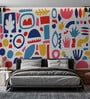 Bright Mosaic Shapes Vinyl Decorative Self Adhesive Wallpaper (3 ft X 3 ft)