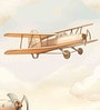 Airplane Formation Sky Vinyl Decorative Self Adhesive Wallpaper (3 ft X 3 ft)