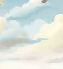 Solo Aeroplane Cloudscape Vinyl Decorative Self Adhesive Wallpaper (3 ft X 3 ft)